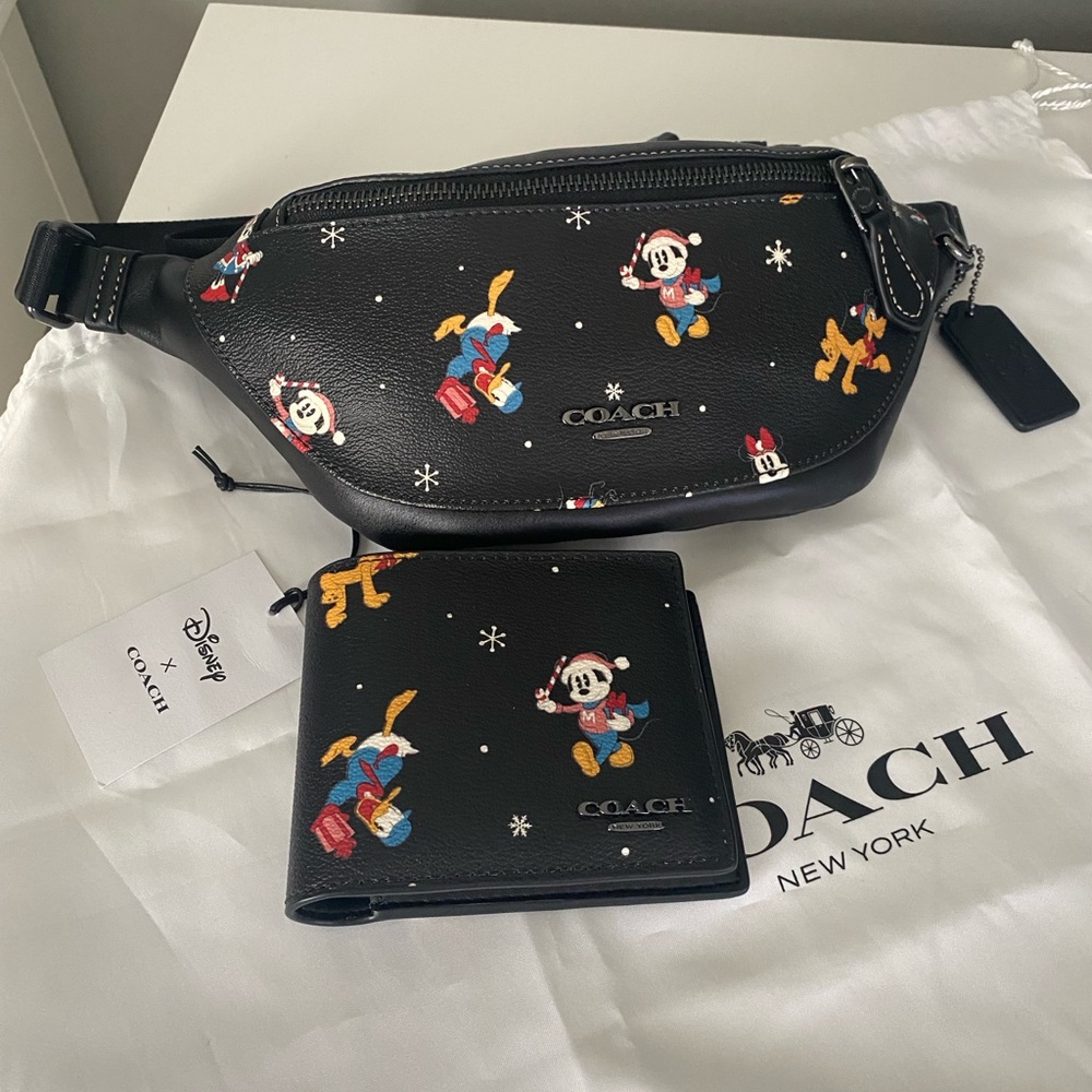 Disney X Coach Limited Edition Belt Bag and matching wallet - Picture 2 of 14